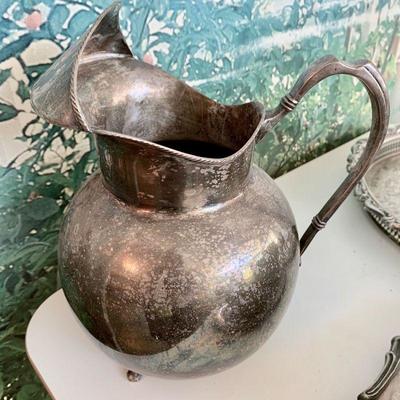 LOT 84 SILVER PLATE BALL WATER PITCHER