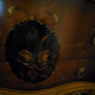 BCN1: Antique Handpainted Nightstand Bedside Chest First one