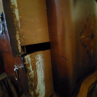 BCN1: Antique Handpainted Nightstand Bedside Chest First one