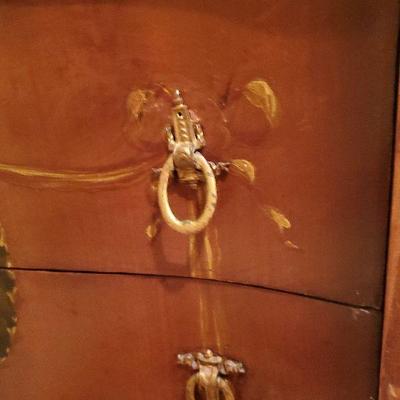 BCN2: Antique Handpainted Nightstand Bedside Chest Second One
