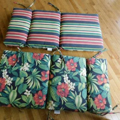Pair of Chaise Lounge Reversible Outdoor Cushions 44