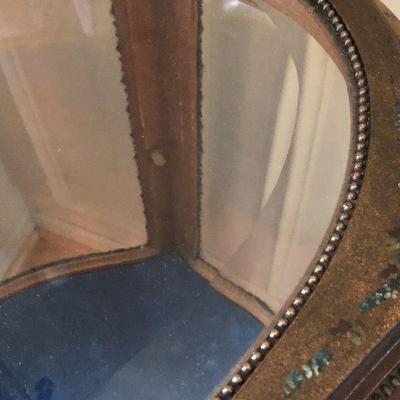 E1: Antique Bowed Front Curio Cabinet / Showcase