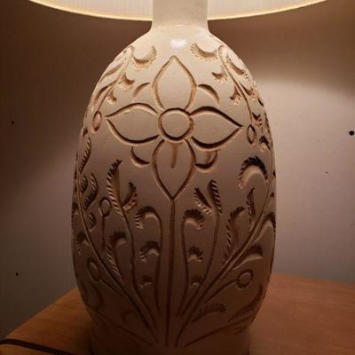 Lot 144: Lamp with Carved Design 