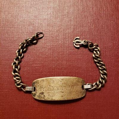 Lot 146: Sterling WW2 I.D. Bracelet 