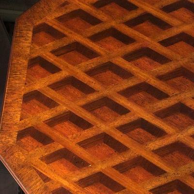O2: Attention grabbing "3d" End Table by Maitland-Smith - LOOK!