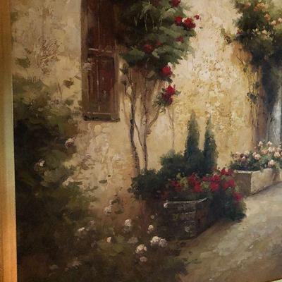 O5: Signed Painting on Canvas Gold Ornate Frame