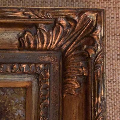 O6: W. Thomas Landscape Painting in a very ornate frame
