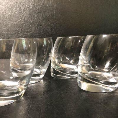 P9: Nambe Tilt Double Old Fashion Glasses Set of 4