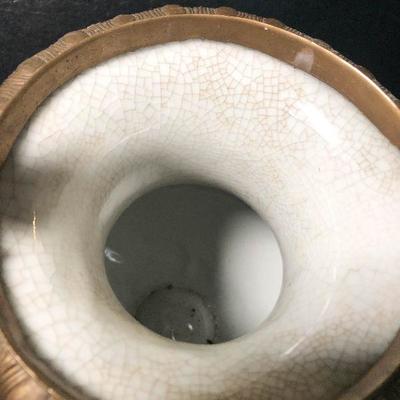 P17: Rare Mark Roberts Dragonfly Handled Vase! 