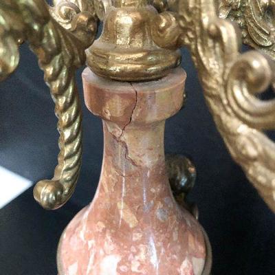 P18: Brevettato 7-point Candelabras Made in Italy (Marble and Brass)