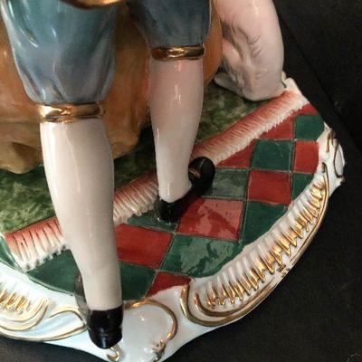P23: Meissen Porcelain Courting Statue. 16" x 14" huge. 