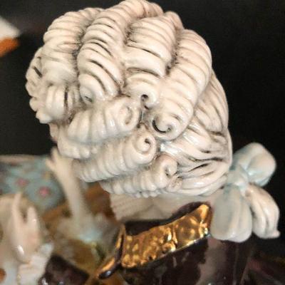 P23: Meissen Porcelain Courting Statue. 16" x 14" huge. 