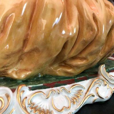 P23: Meissen Porcelain Courting Statue. 16" x 14" huge. 