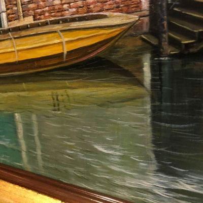 P36: A. Sweands Gold Framed Painting,  Venice
