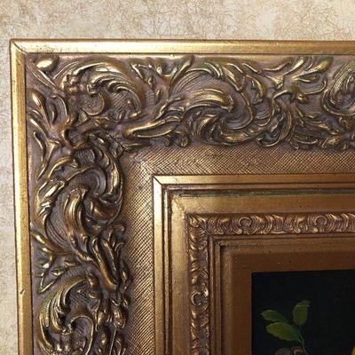 K26: Signed Painting in Ornate Gold Frame