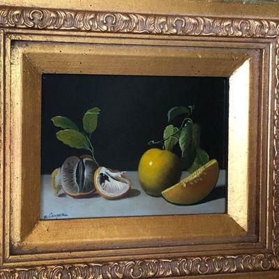 K26: Signed Painting in Ornate Gold Frame