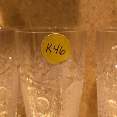 K46: 3 Crystal Flutes