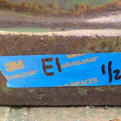 Lot E1: PAIR of matching metal outdoor decorative urns