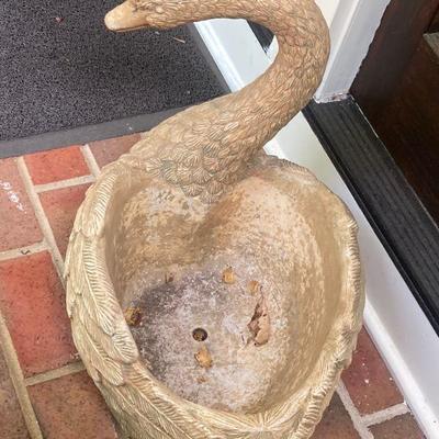 Lot E3: Cement Swan Planter
