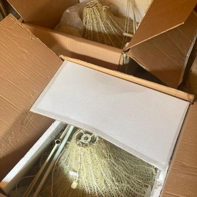 Lot S1: Pair of 7' tall White "Skirt" Trees by Northgate