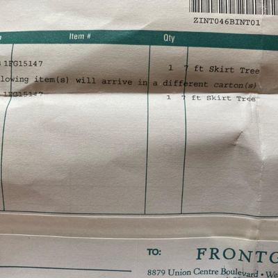 Lot S1: Pair of 7' tall White "Skirt" Trees by Northgate