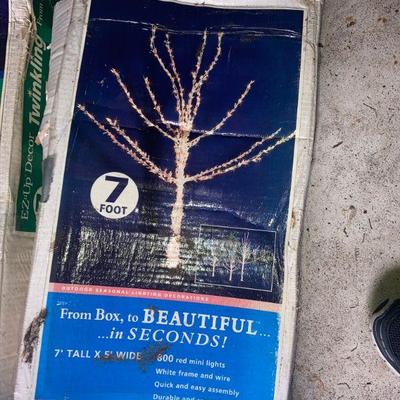 Lot S12:  Pair of 7' tall Twinkling Ice Trees