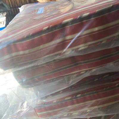Lot S13: Set of 12 all new seat cushions - patio cushions and pillow backs