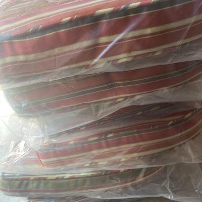 Lot S13: Set of 12 all new seat cushions - patio cushions and pillow backs