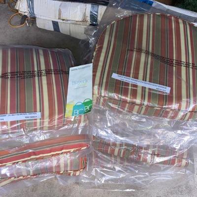 Lot S13: Set of 12 all new seat cushions - patio cushions and pillow backs