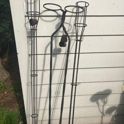 Lot S15: Two pairs of torch or tiki holders