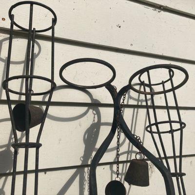 Lot S15: Two pairs of torch or tiki holders