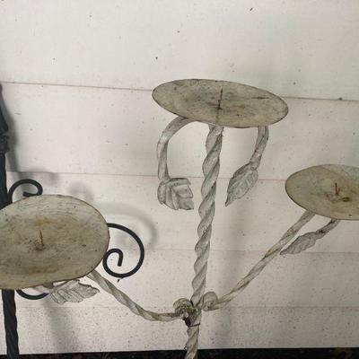 Lot S16: Shepherd Hooks / Plant Hanges and Candle Stand