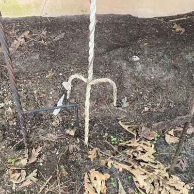 Lot S16: Shepherd Hooks / Plant Hanges and Candle Stand