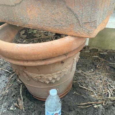 Lot S19: Three terra-cotta planters