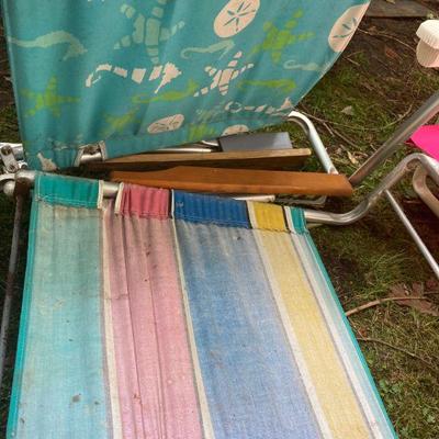 Lot S35: Three beach chairs