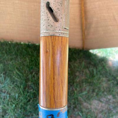 Lot S6: Pair of Matching 9' Patio Umbrellas Canvas