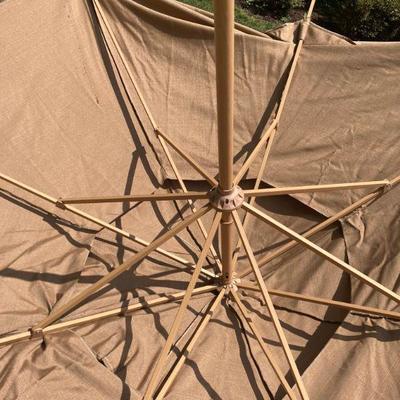 Lot S6: Pair of Matching 9' Patio Umbrellas Canvas