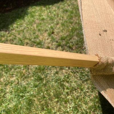 Lot S6: Pair of Matching 9' Patio Umbrellas Canvas