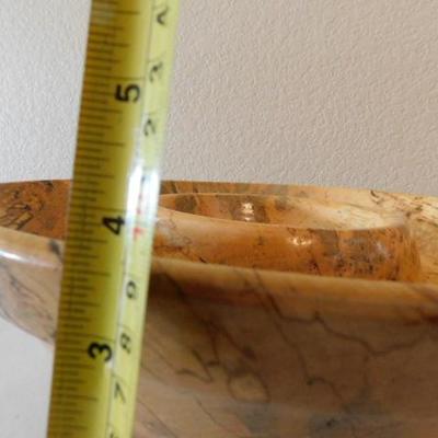 Hand Crafted Spalted Maple Turned Chip and Dip Bowl by Dan Loudermelt Mill Spring, NC 14