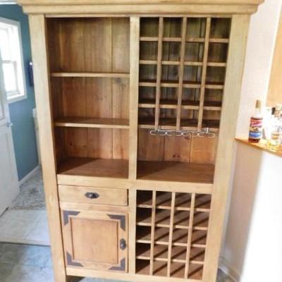 Solid Wood Wine Hutch and Cabinet 45