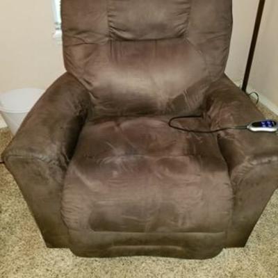 Lot 2 Lazy Boy Recliner. Manual Handle with heat and massage controls