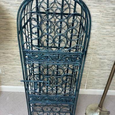 Lot B7: Green Wine Rack Cabinet