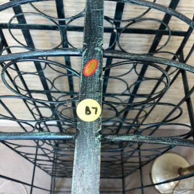 Lot B7: Green Wine Rack Cabinet