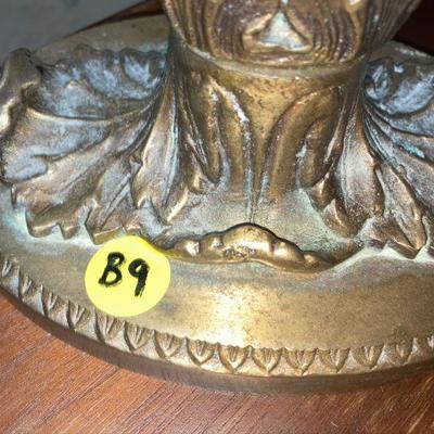 Lot B9: Vintage Victorian Style Bronze Brass Swan Dresser Mirror