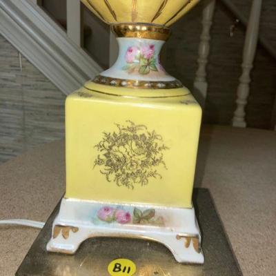 Lot B11: Pair of Vintage Italian Floral Lamps