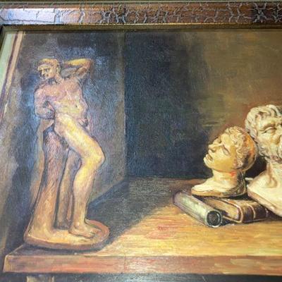 Lot B19: Signed Painting on canvas Artwork