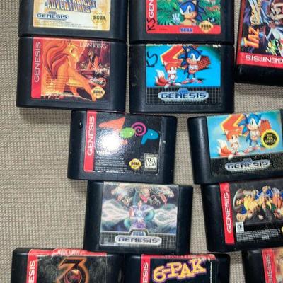 Lot B24: Sega Genesis Console Controllers and Games