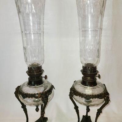 G1: Ornate Oil Lamps @ 2ft Tall