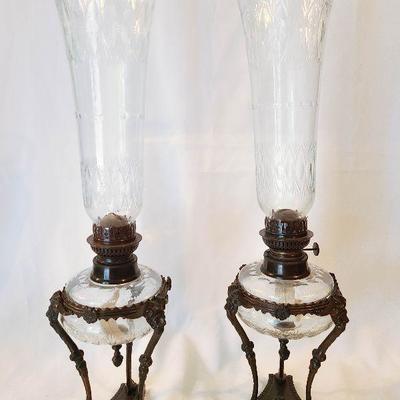G1: Ornate Oil Lamps @ 2ft Tall