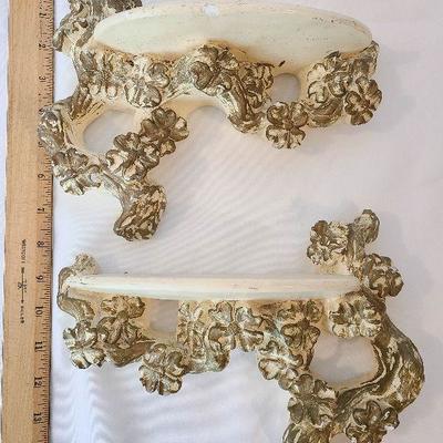 G2: Chalkware Floral Shelves